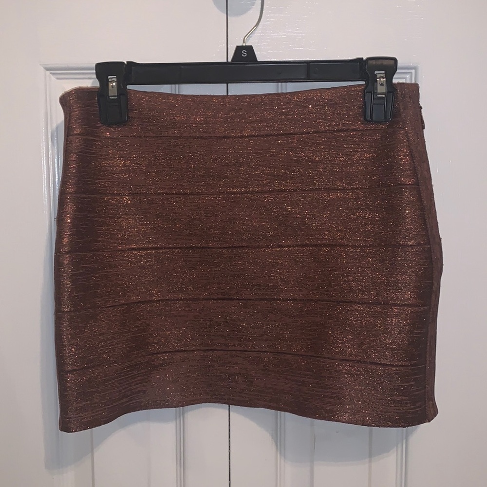 NWT!! Haute Hippie Metallic Mini Skirt